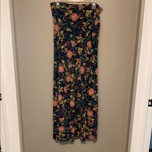 LuLaRoe Pink and Yellow Maxi Skirt Casual
